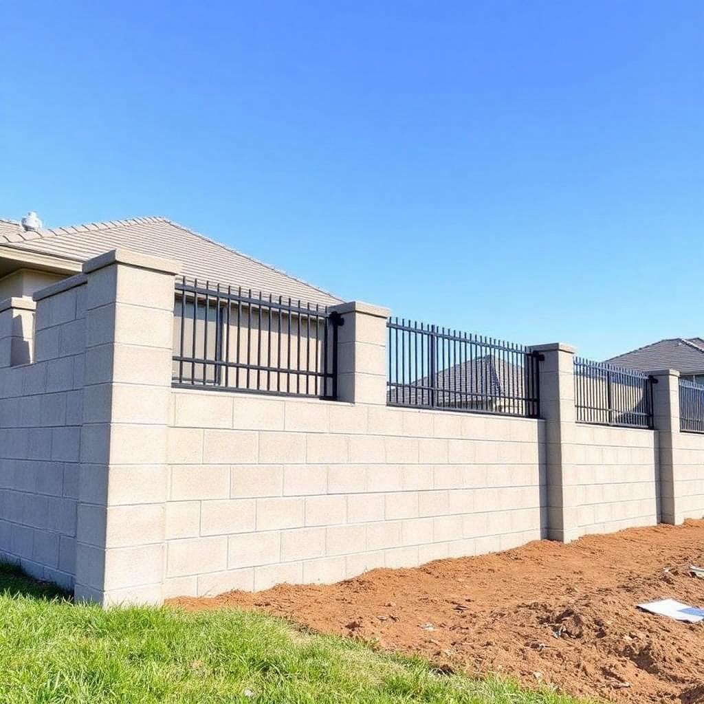 Block fence wall